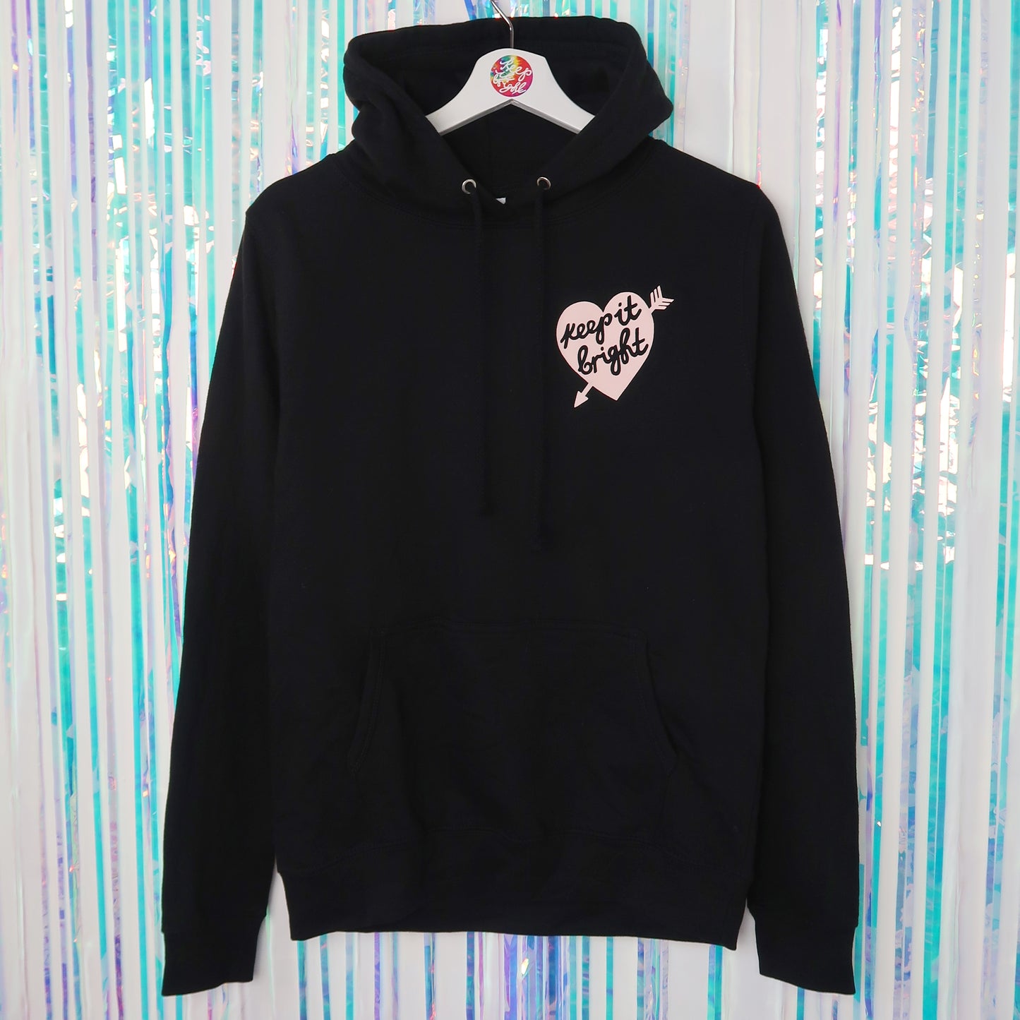 filling my heart with joy pullover hoodie - black