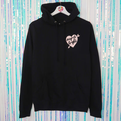 filling my heart with joy pullover hoodie - black