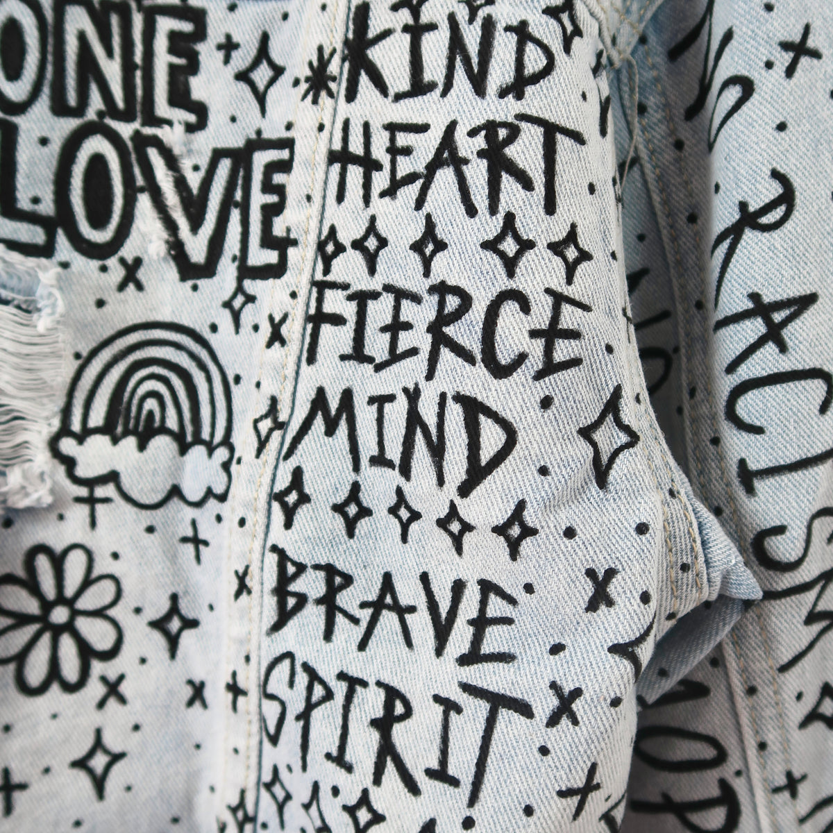 the ‘heart on sleeve’ denim jacket