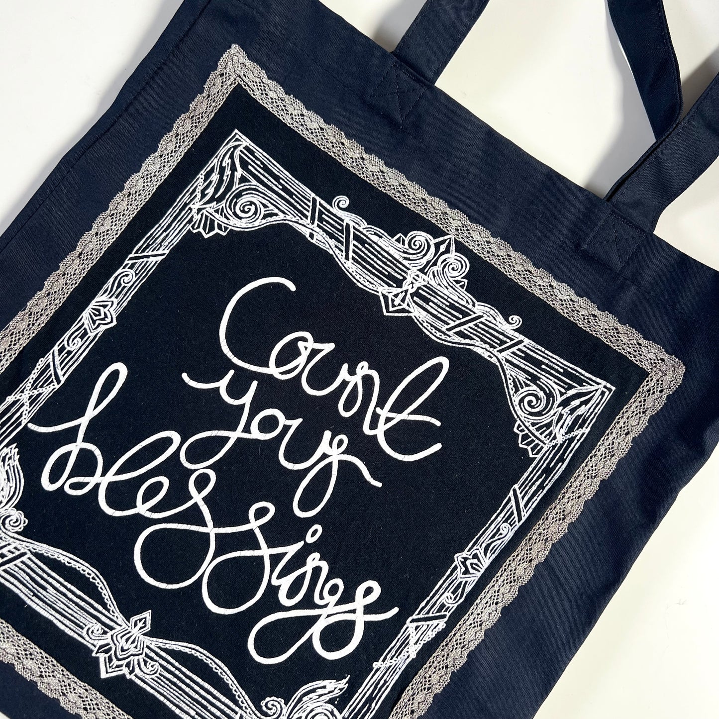 count your blessings tote bag - navy