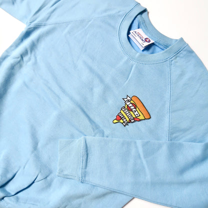 pizza & positive vibes - kids sweatshirt - blue