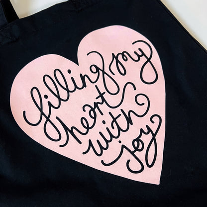 filling my heart with joy large tote bag