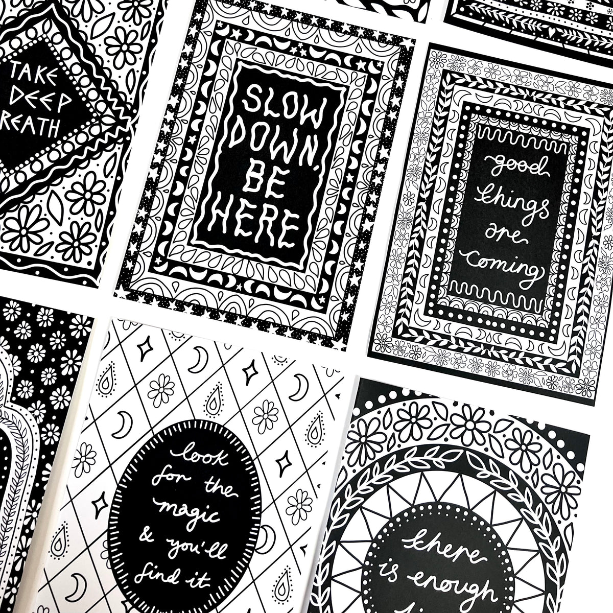 keep it bright colouring book - 10 prints
