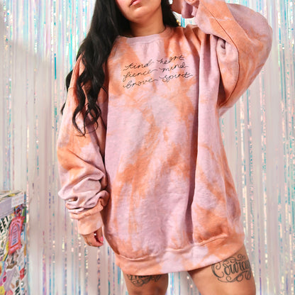 kind heart, fierce mind, brave spirit sweatshirt - tie dye