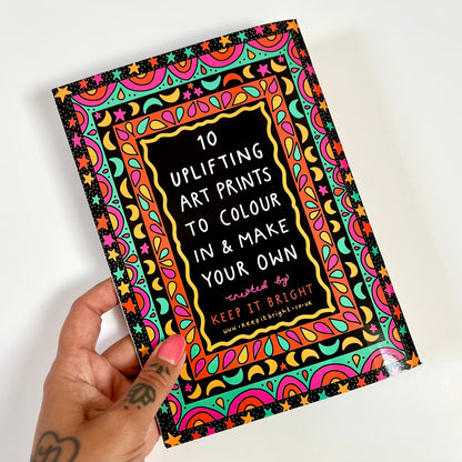 keep it bright colouring book - 10 prints