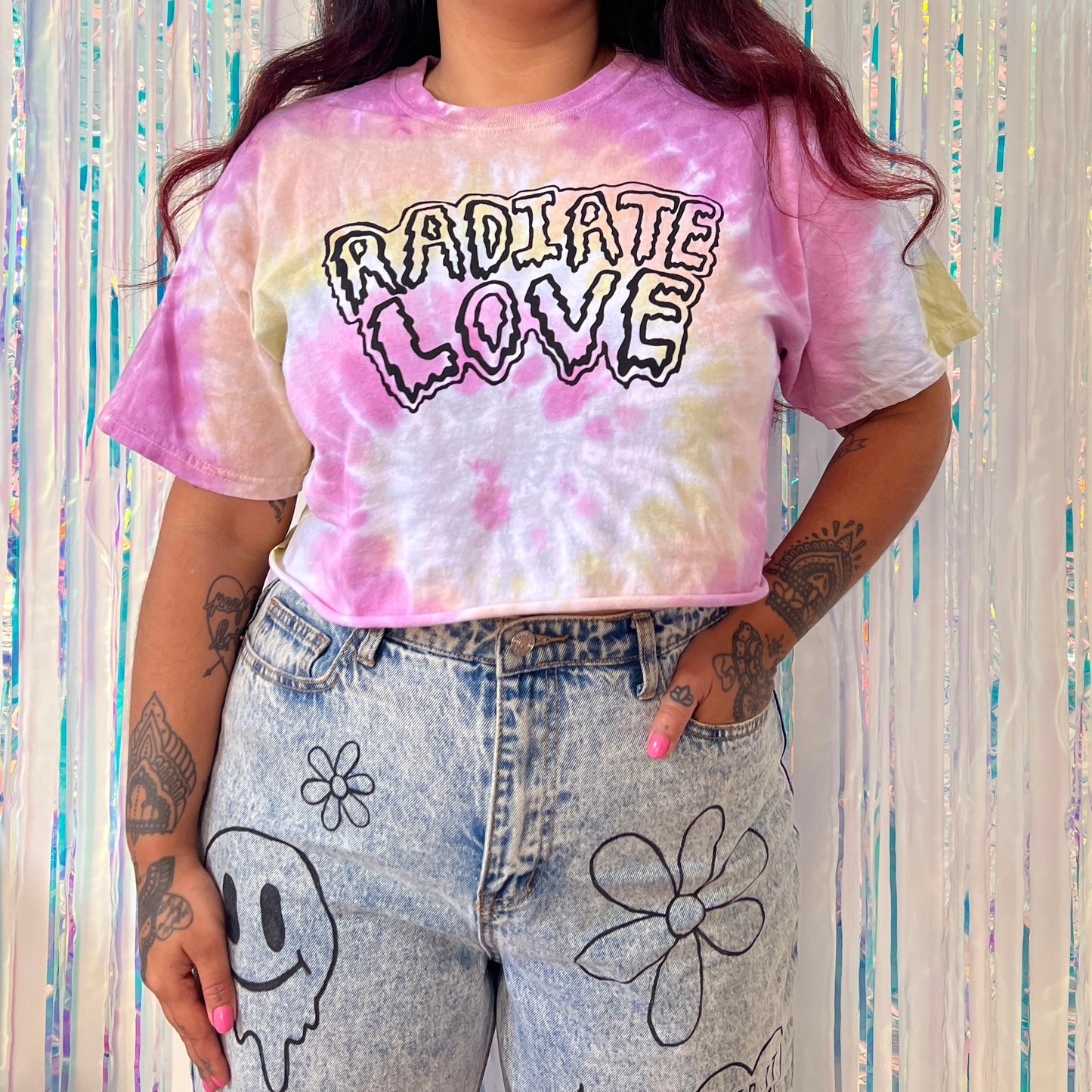 radiate love tie-dye t-shirt - pastel fade