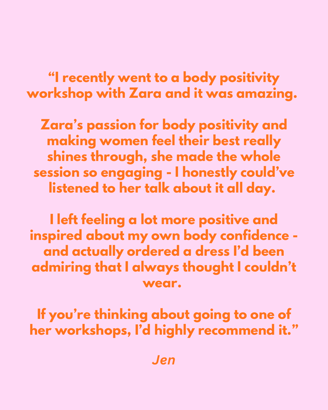 body positivity workshop | london | 18th july