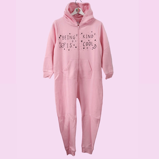 being kind is cool - kids onesie - pink