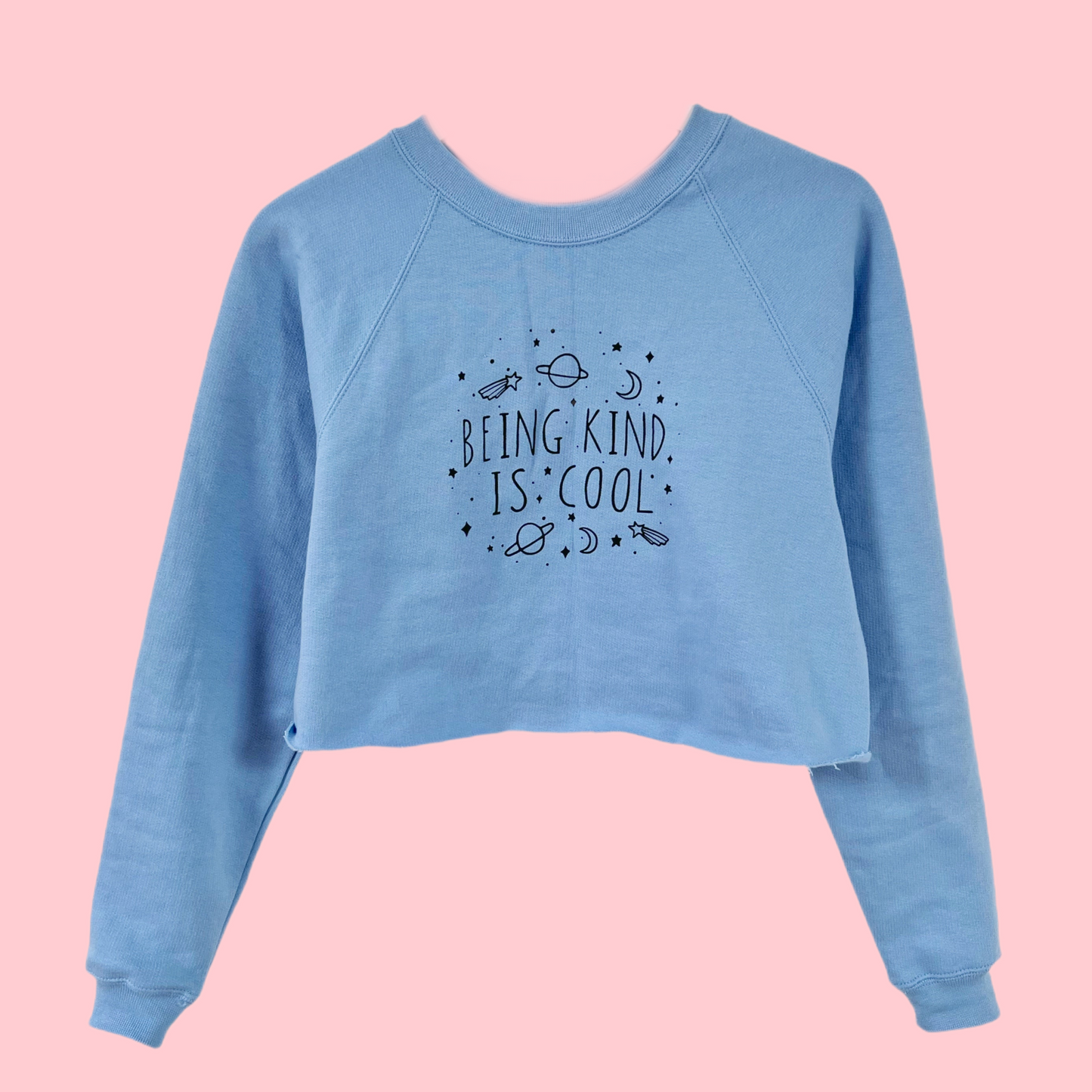 being kind is cool crop sweatshirt