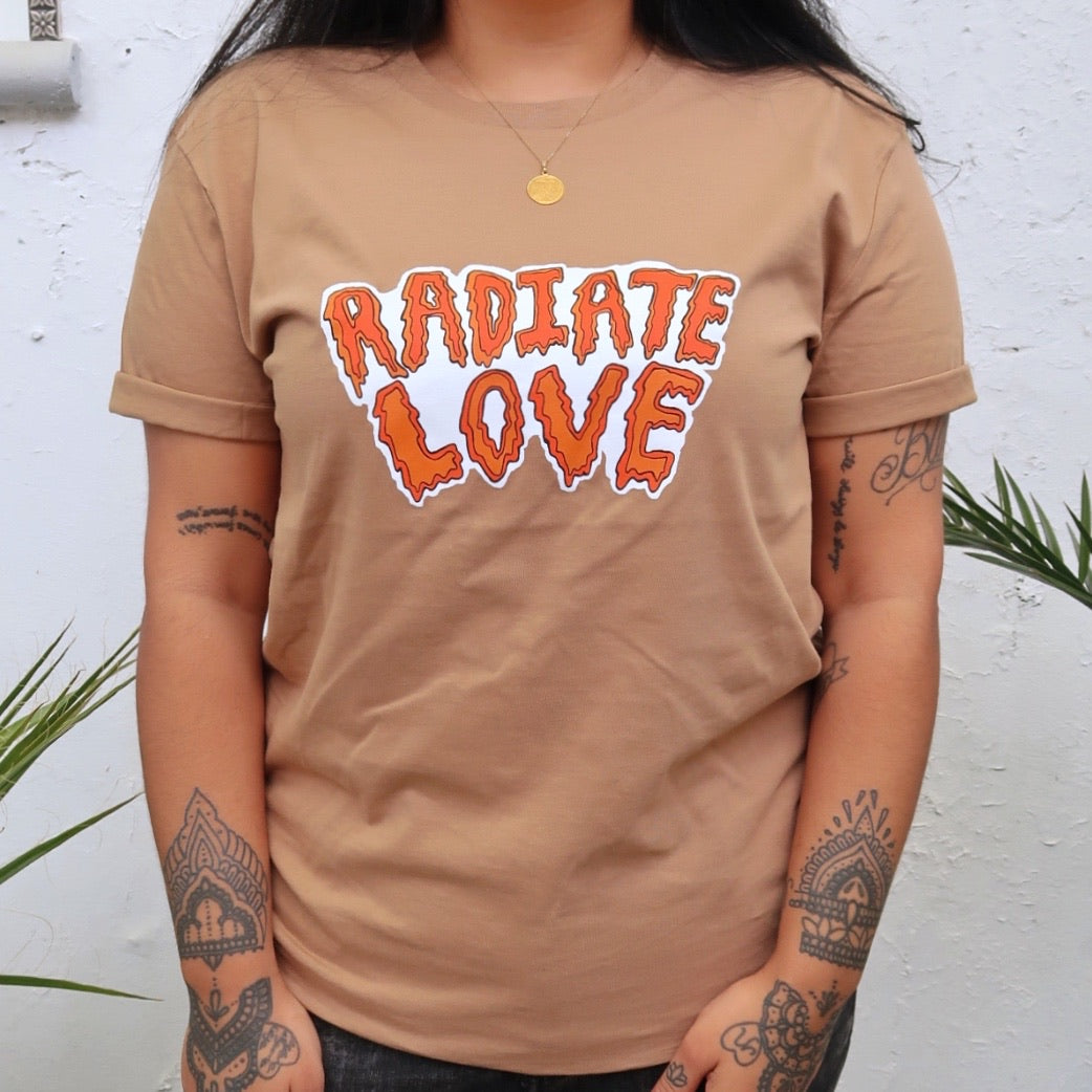 radiate love t-shirt - tan