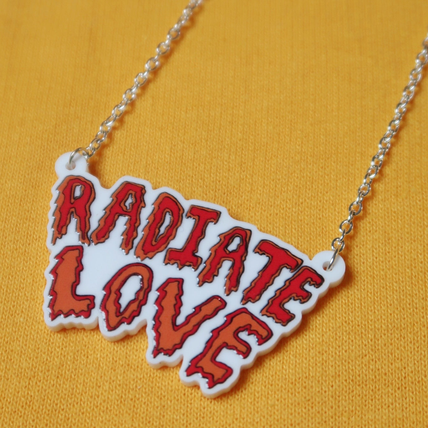 radiate love necklace - silver chain
