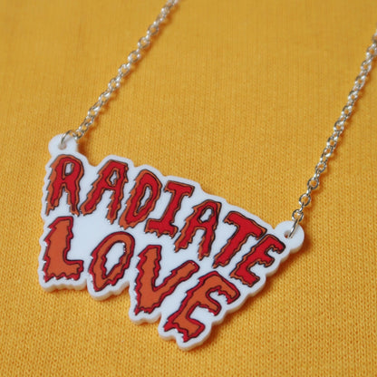 radiate love necklace - silver chain