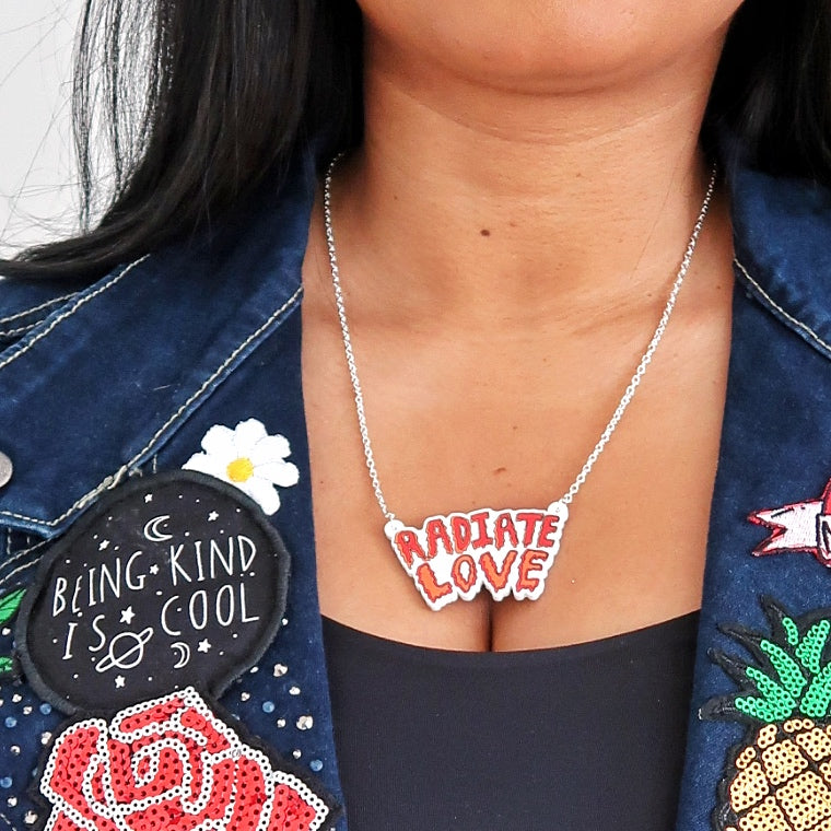 radiate love necklace - silver chain