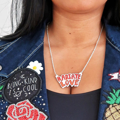 radiate love necklace - silver chain