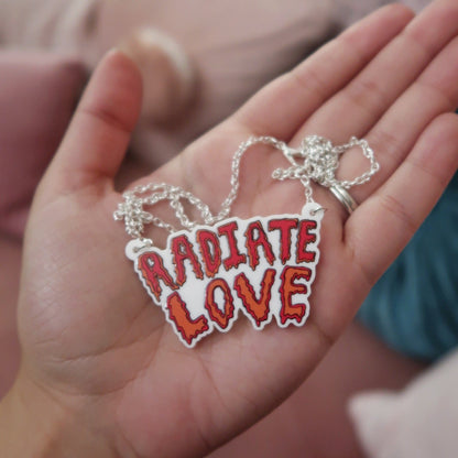 radiate love necklace - silver chain