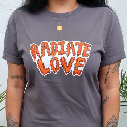 radiate love t-shirt - dark grey