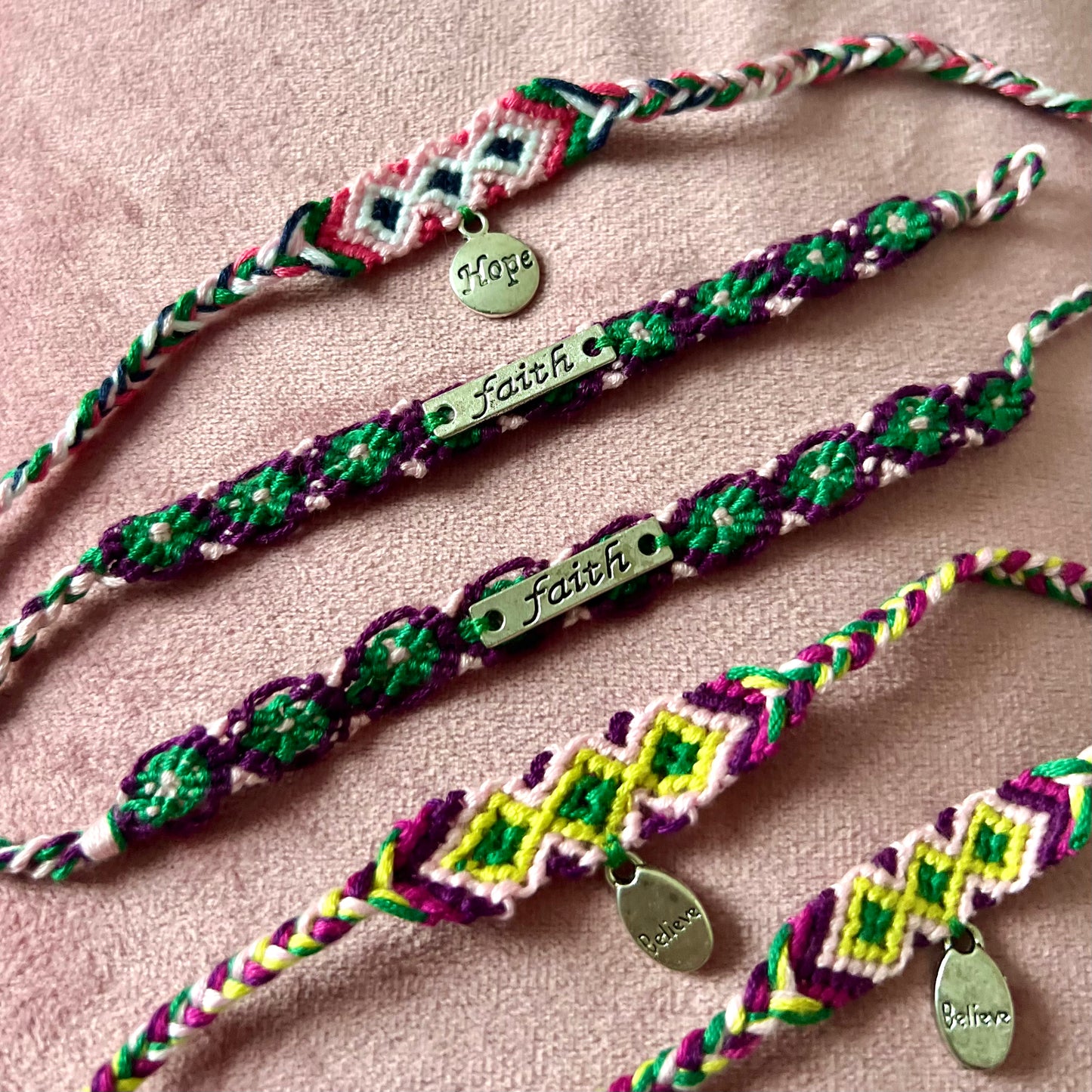 woven affirmation bracelets - v.1