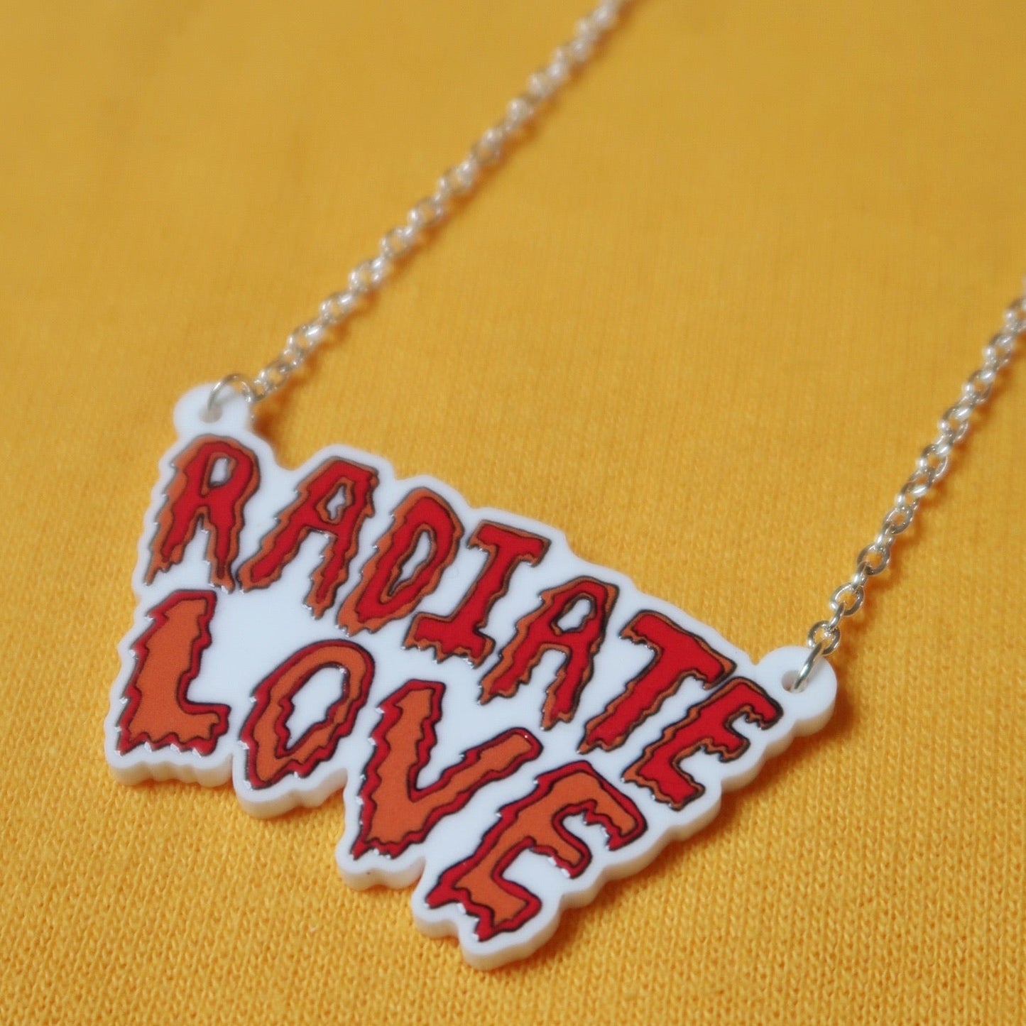 radiate love necklace - silver chain