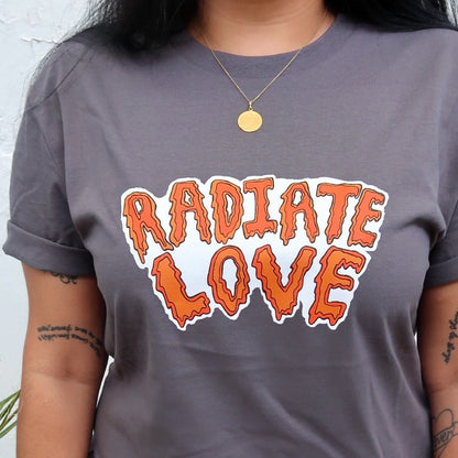 radiate love t-shirt - dark grey