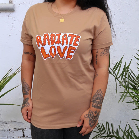 radiate love t-shirt - tan