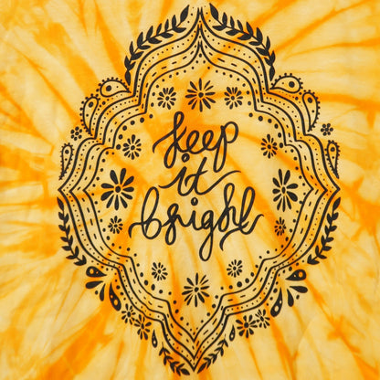 keep it bright tie-dye off shoulder crop top