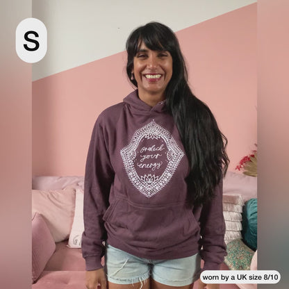 blooming hand-embellished hoodie - lilac