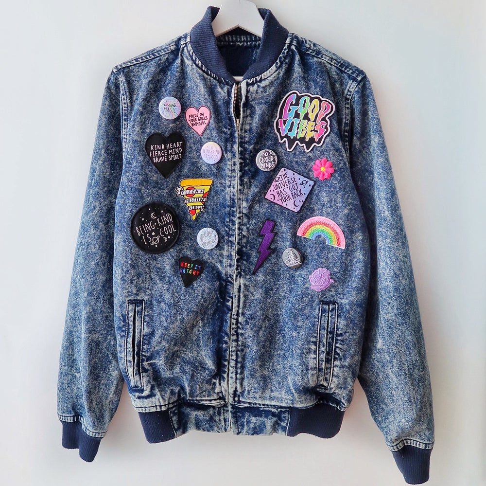 the 'super mix' denim bomber jacket