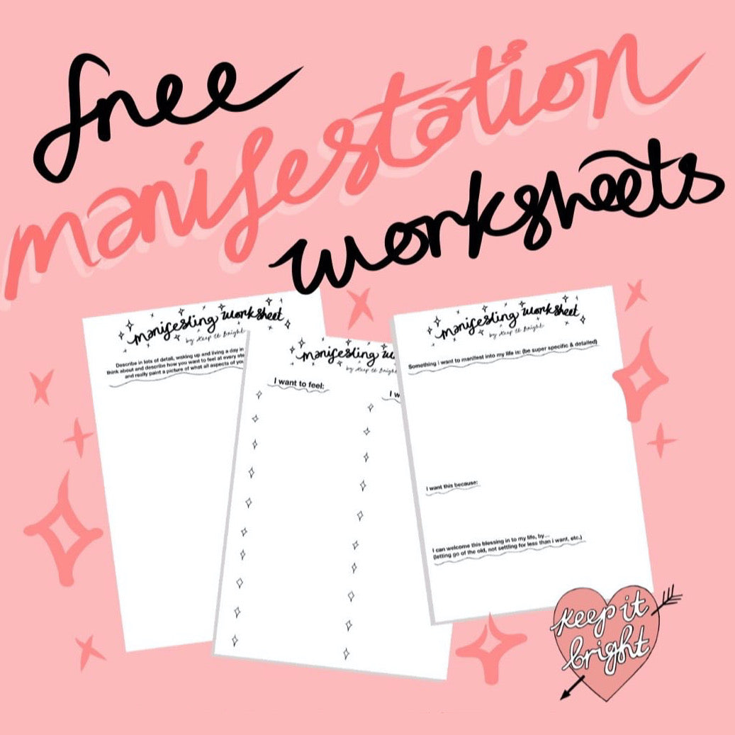 FREE manifestation worksheets!