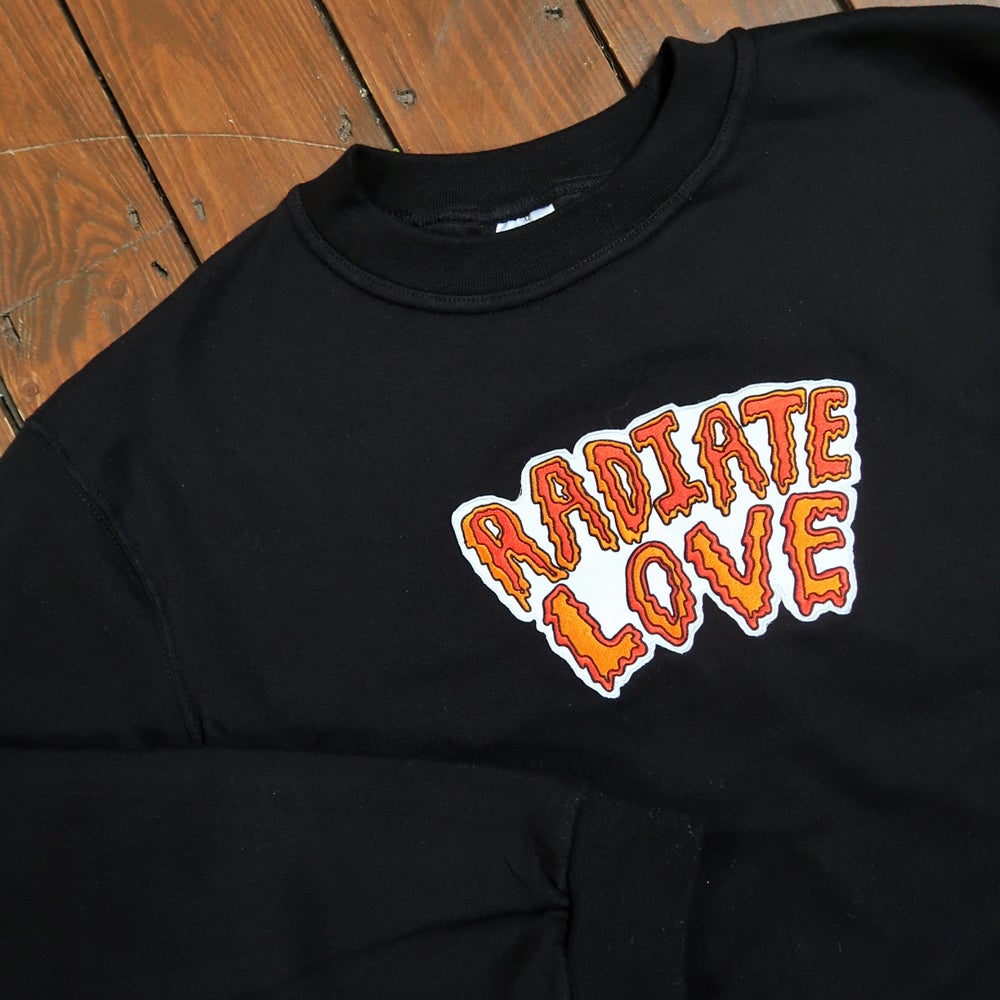 radiate love embroidered sweatshirt - black