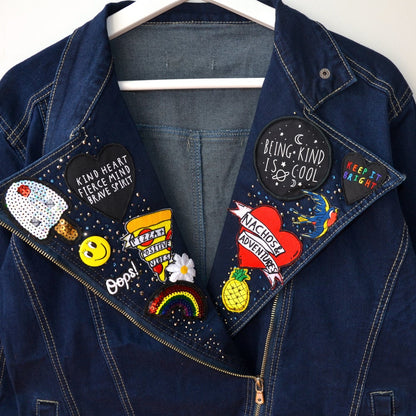 the 'summer nights' denim biker jacket
