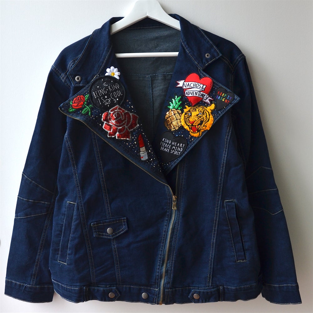 the 'fierce' denim biker jacket