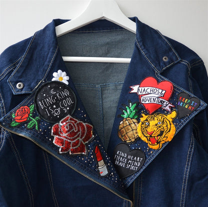 the 'fierce' denim biker jacket