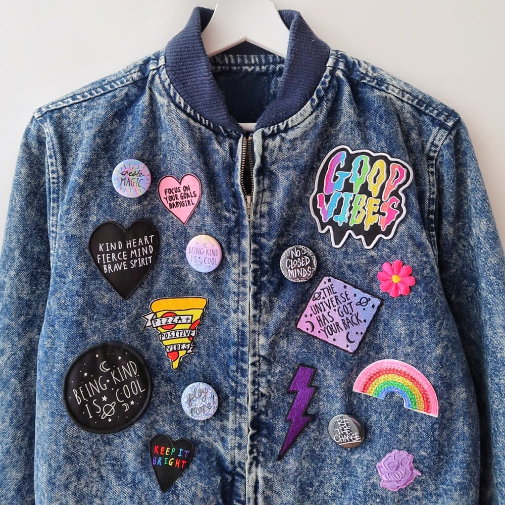 the 'super mix' denim bomber jacket