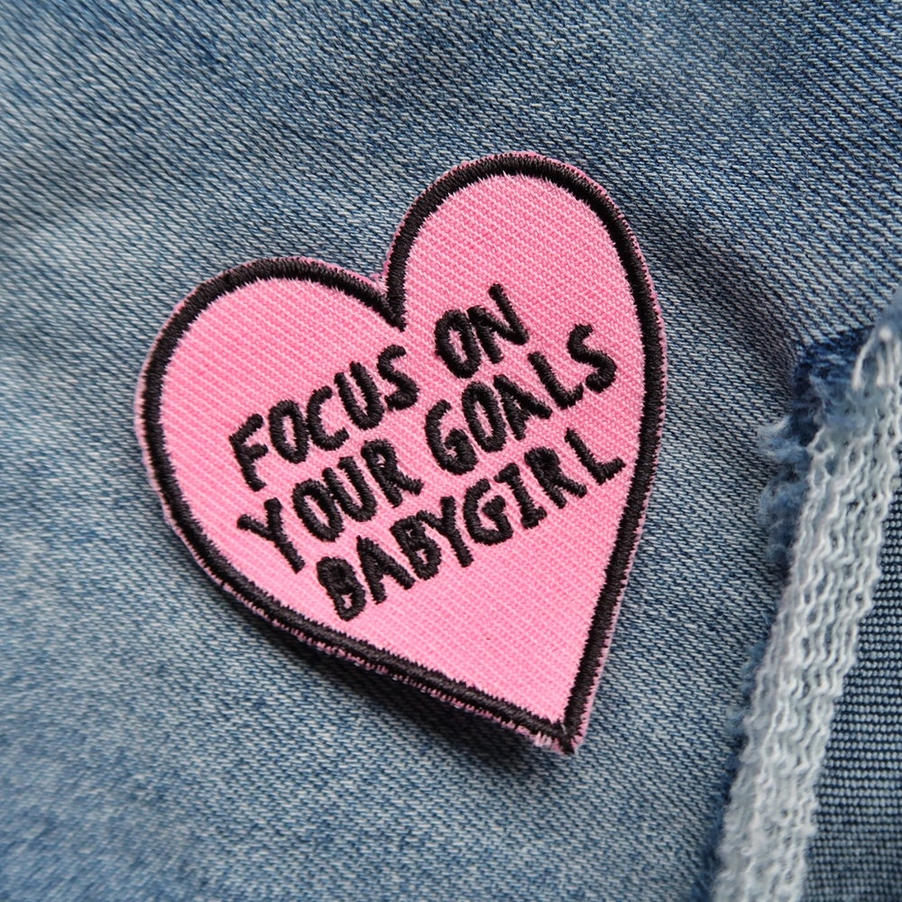 focus on your goals babygirl sew-on patch