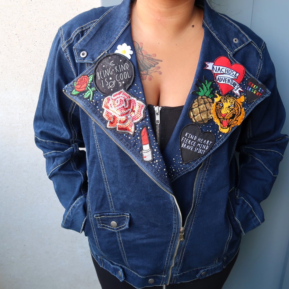 the 'fierce' denim biker jacket