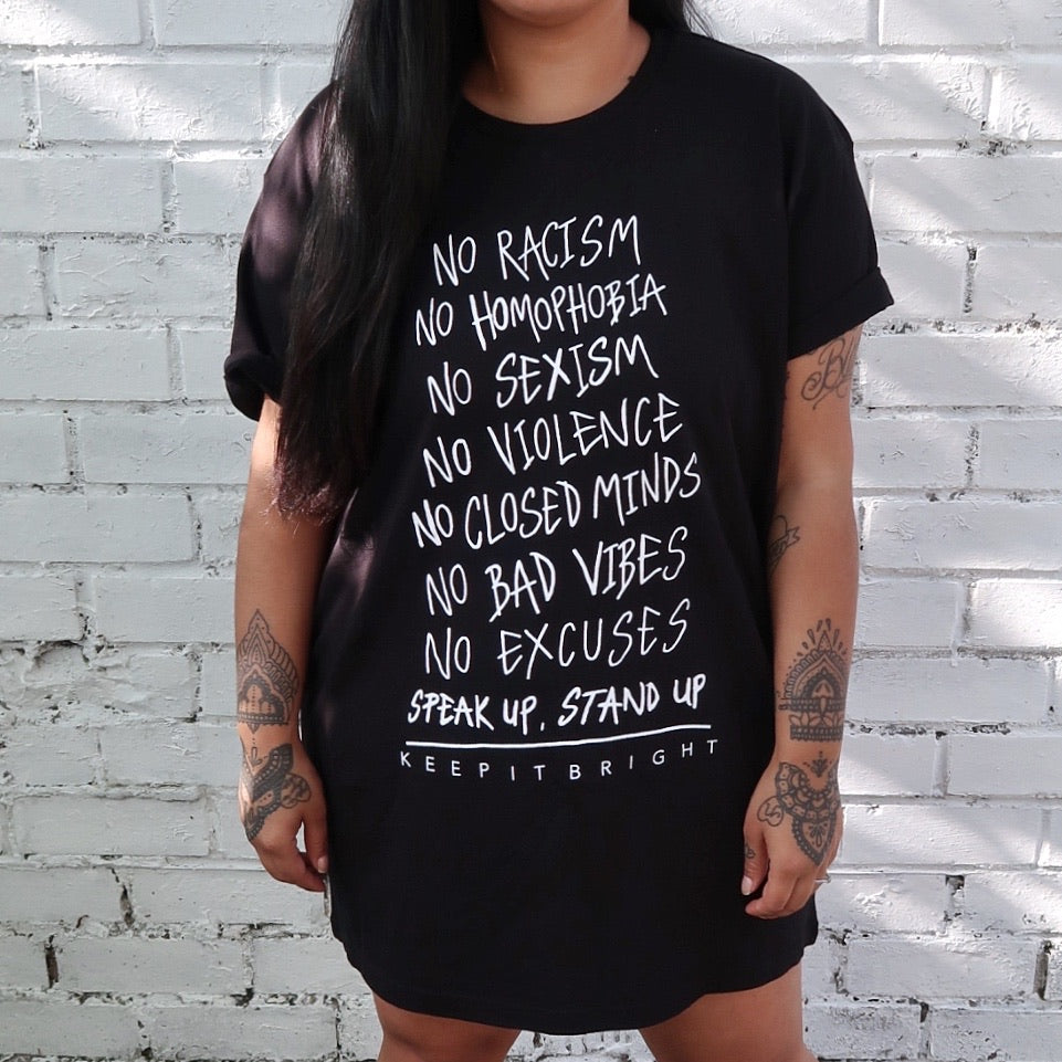 no racism stand up t-shirt shirt worn by miley cyrus