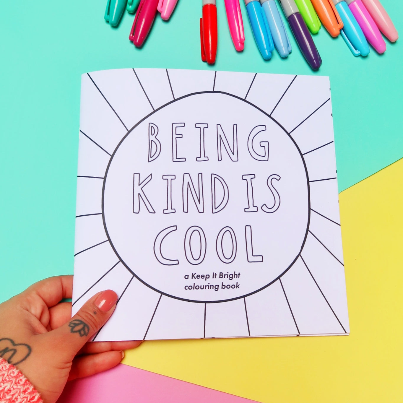Being Kind Is Cool kids book - a book about kindness - colouring book