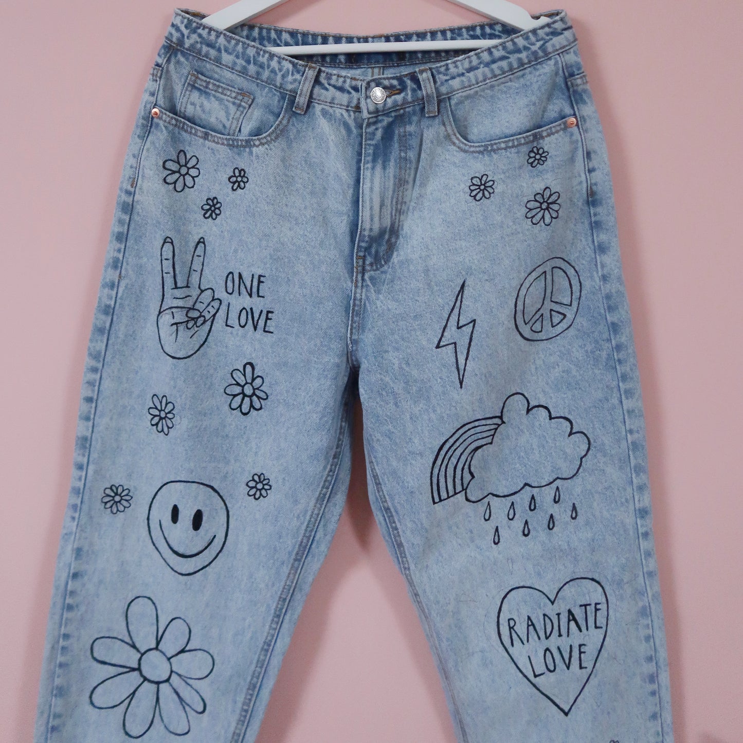 hippie heart mom jeans - v.2