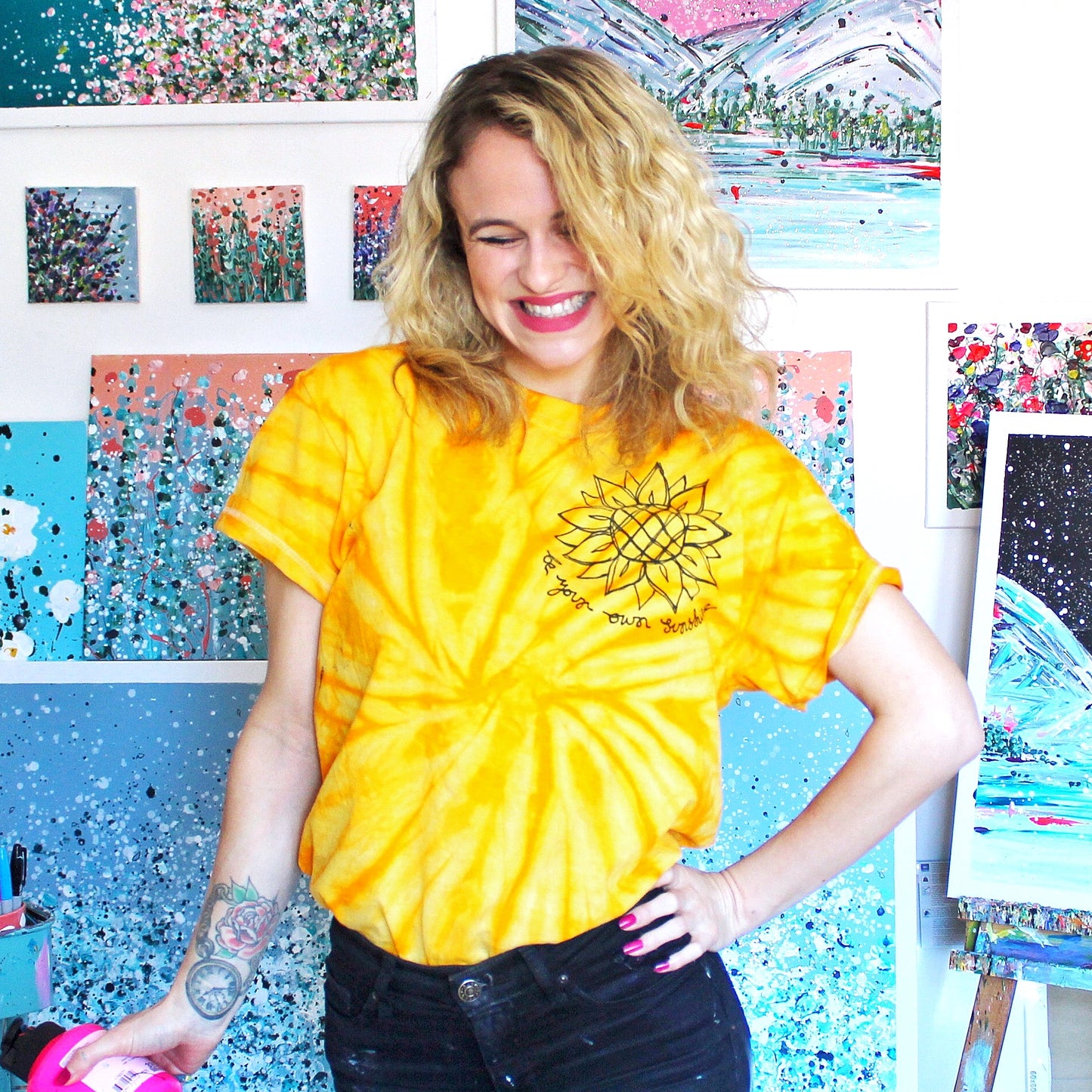 be your own sunshine tie-dye t-shirt