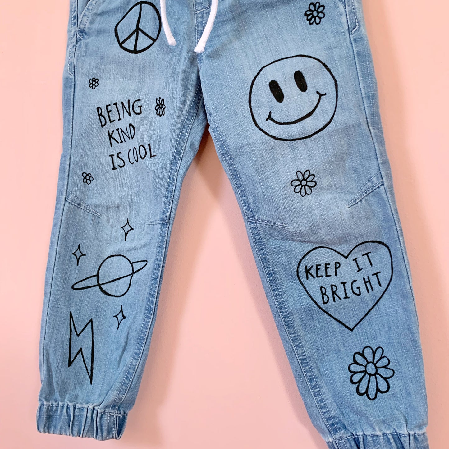 kids hippie heart jeans