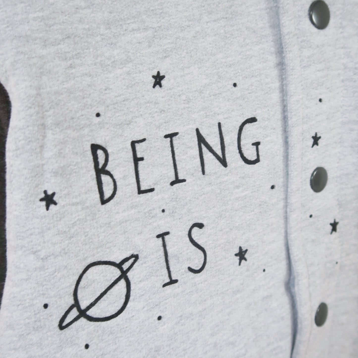 being kind is cool kids varsity jacket v.2 - grey