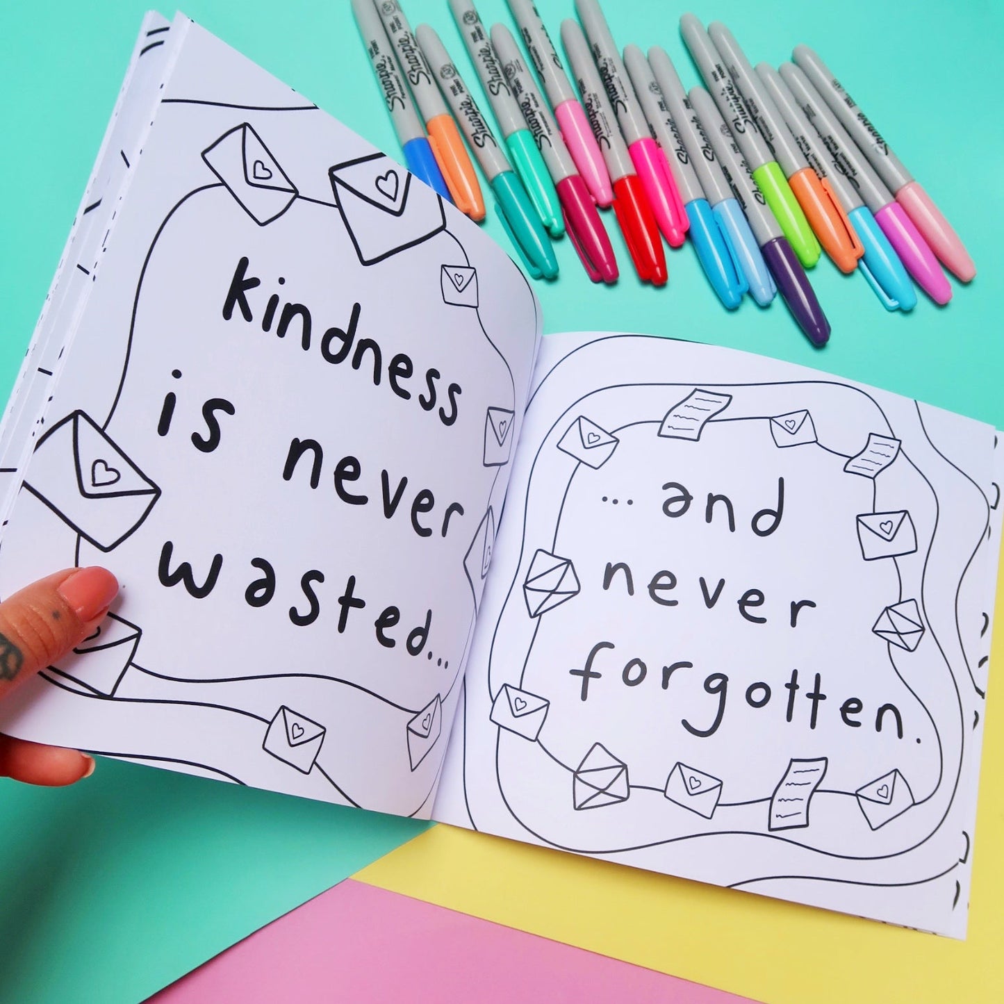 Being Kind Is Cool kids book - a book about kindness - colouring book