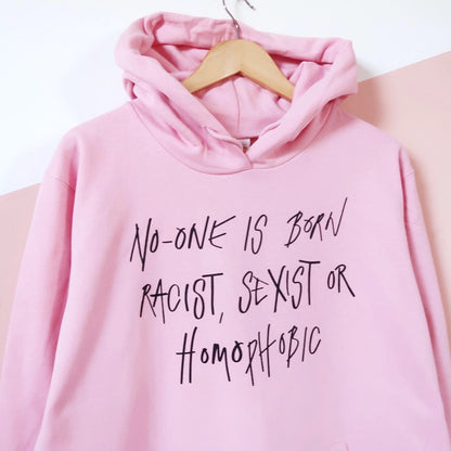 hate is taught hoodie - baby pink