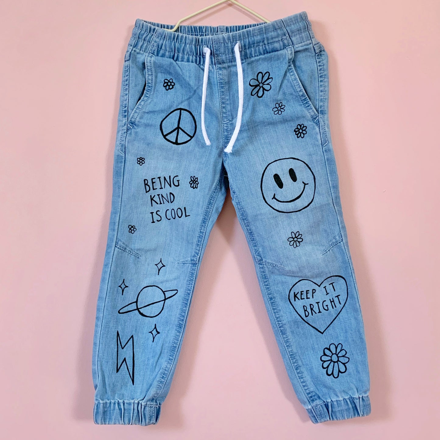 kids hippie heart jeans