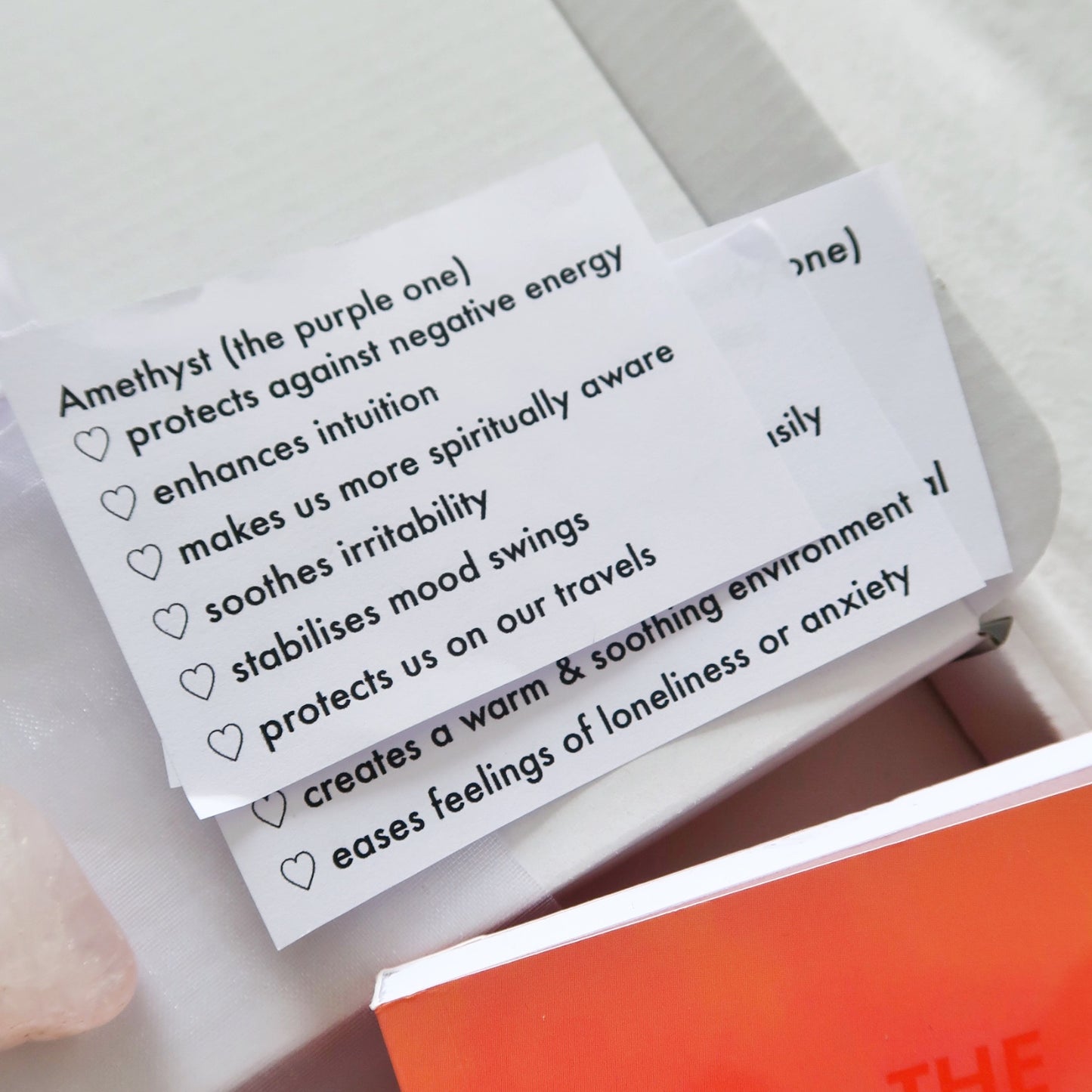 affirmation card & crystals set