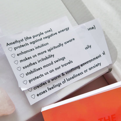 affirmation card & crystals set
