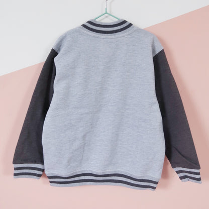 being kind is cool kids varsity jacket v.2 - grey