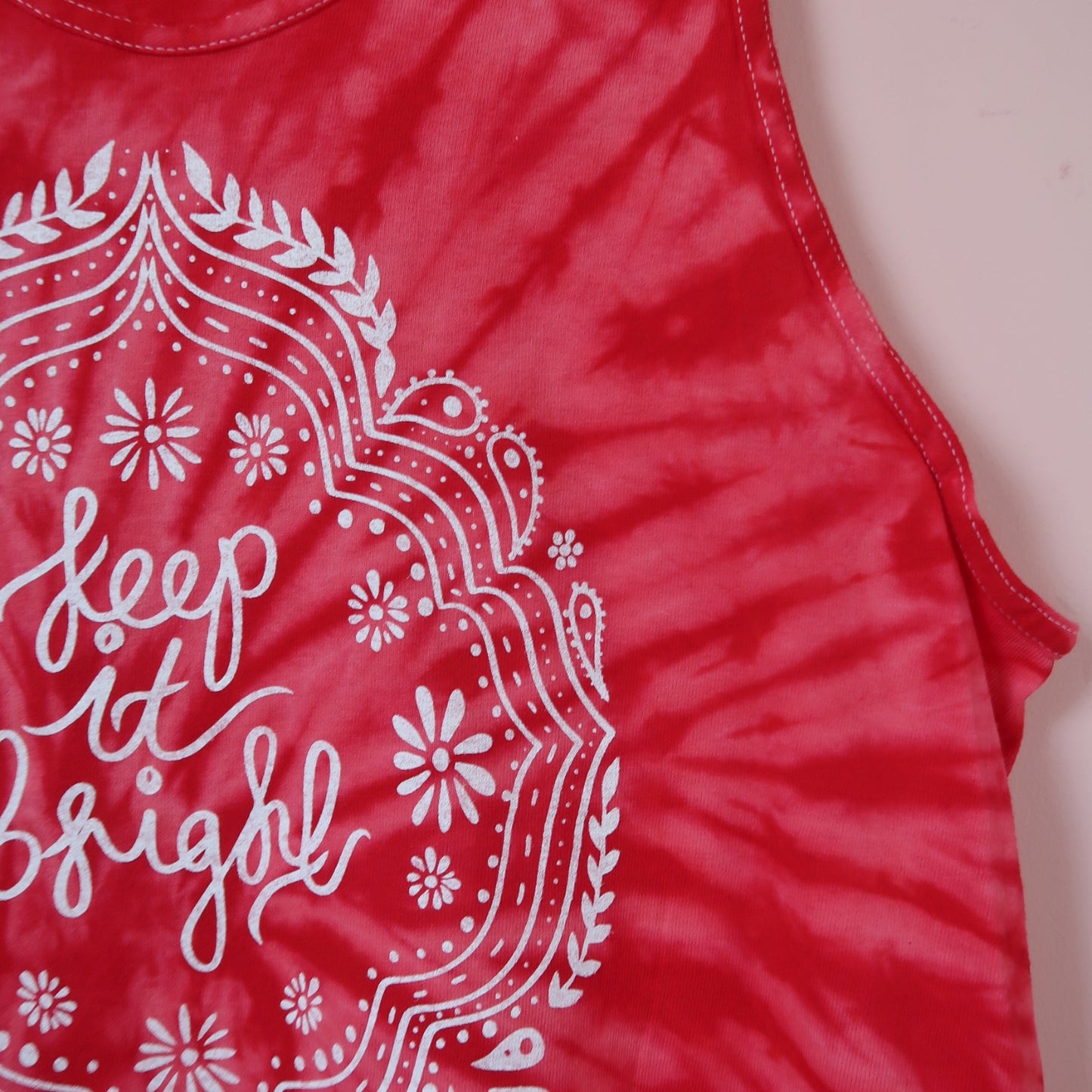 keep it bright tie dye vest top - red