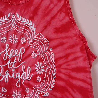 keep it bright tie dye vest top - red