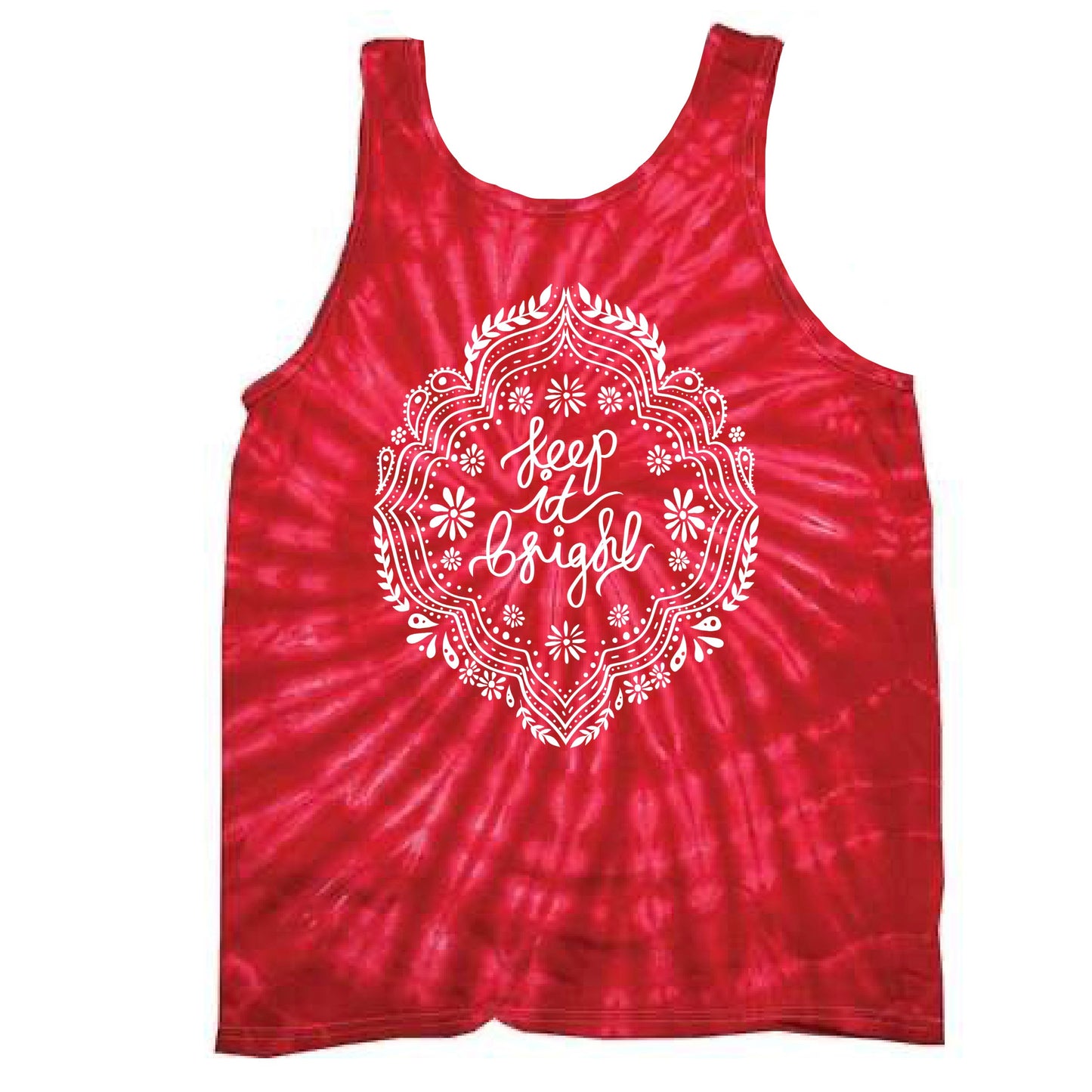 keep it bright tie dye vest top - red